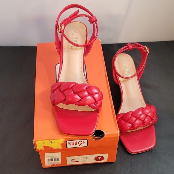 BRAND NEW ROUGE HELUIM BRAIDED STRAP SQUARE TOE WOMEN'S SANDAL - Picture 15 of 16